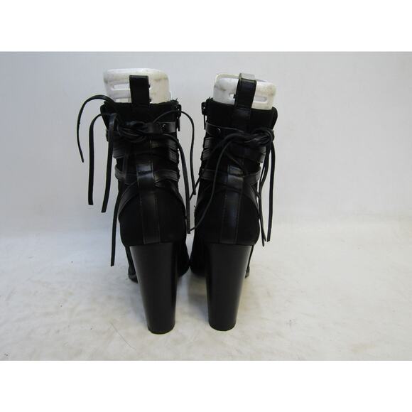 Steve Madden Women Sz 7 M Black Suede Zip Ankle Fashion Boots Bootie - Picture 7 of 11